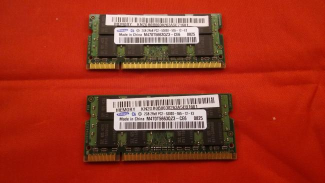 2x RAM Memory 2GB 2Rx8 Acer Aspire 5530G