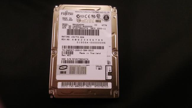 HDD Festplatte Fujitsu 40GB DELL Latitude D610 (PP11L)