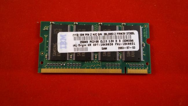 RAM Memory 266 MB IBM Thinkpad 370 (2373)