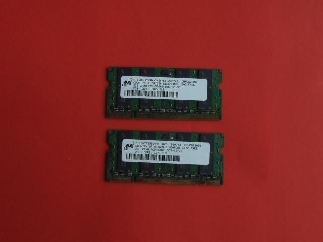 2 x 2GB RAM Memory 2Rx8 PC2-5300S Lenovo Thinkpad T61p