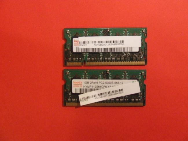 2 x 1GB RAM Memory 2Rx16 Acer Extensa 5620